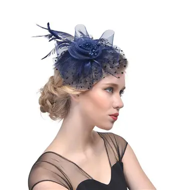 Explosions Feather Headband for European American Bride & Horse Racing - Image 8
