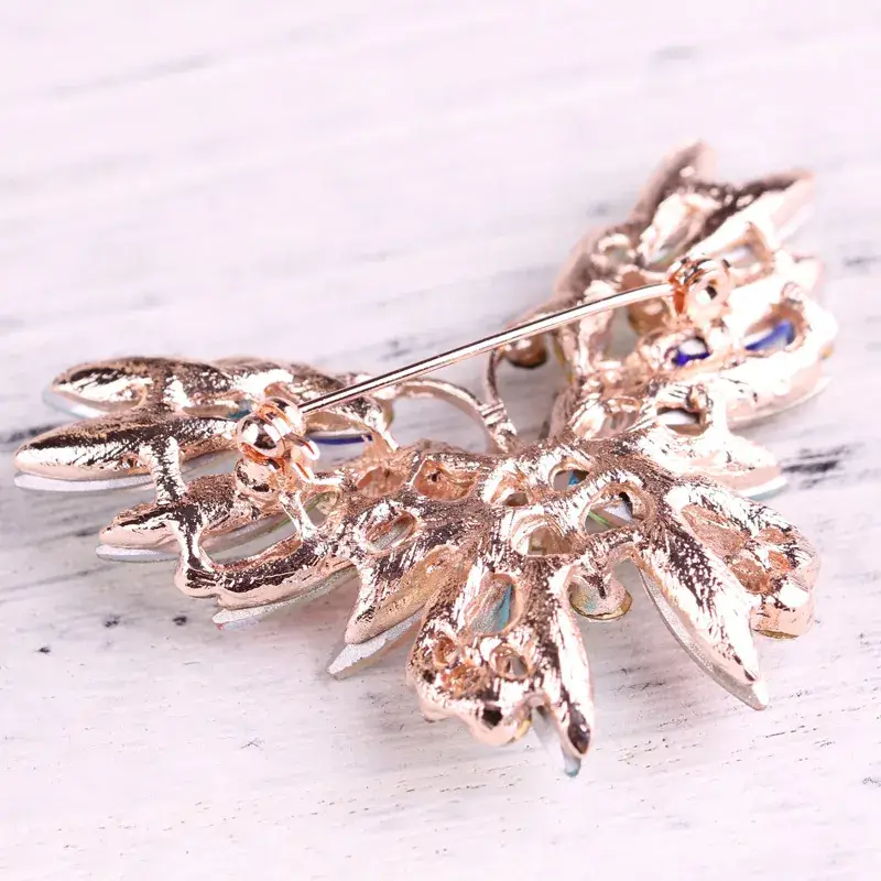 Crystal Butterfly Brooch for Women's Clothing Accessories
