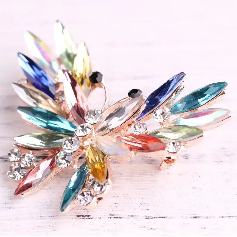 Crystal Butterfly Brooch for Women's Clothing Accessories
