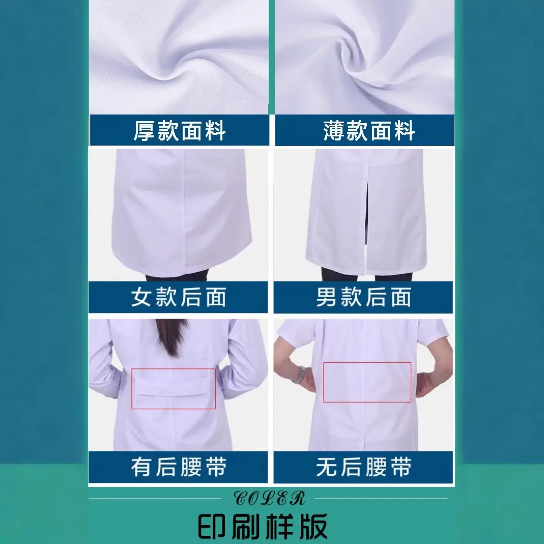 Foreign Trade Doctor's White Lab Coat for Men Women - Image 9