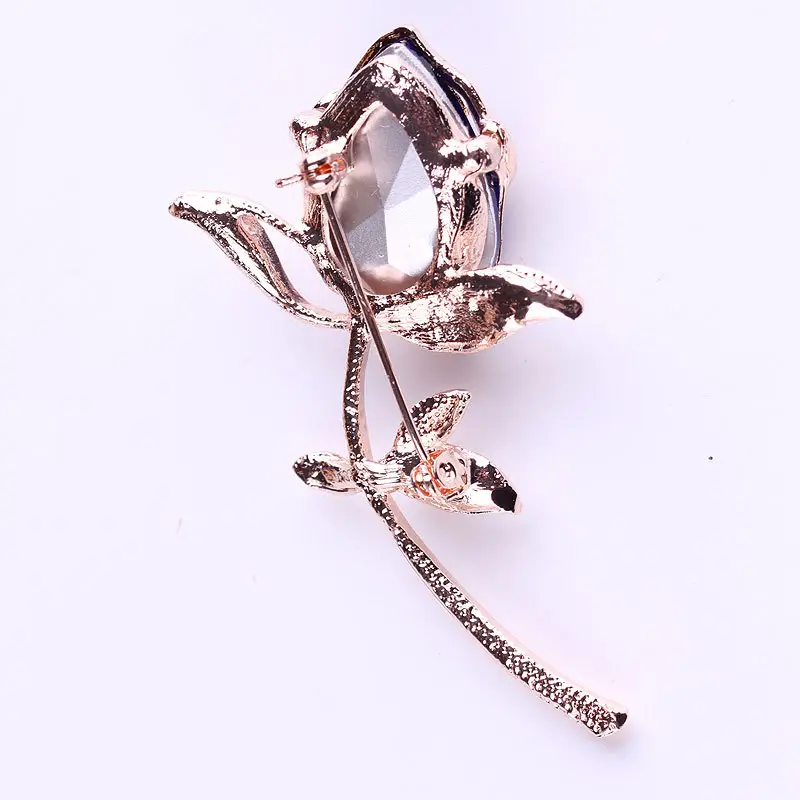 Lanhao Rose Crystal Rhinestone Brooch for Women - Image 7