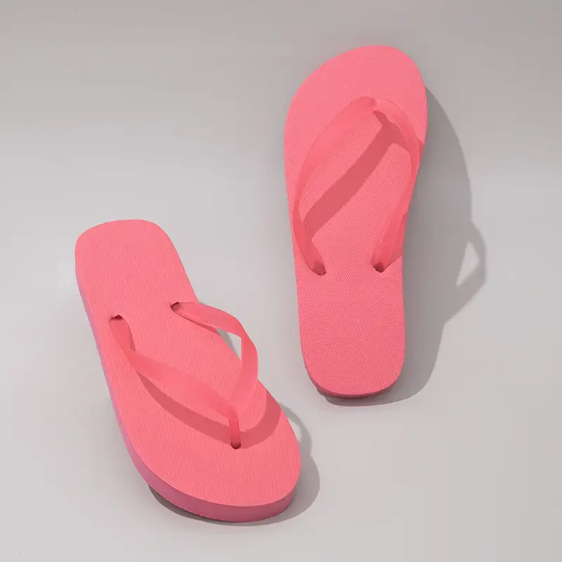 Men's Summer Flip Flops Black Rubber Casual Sandals