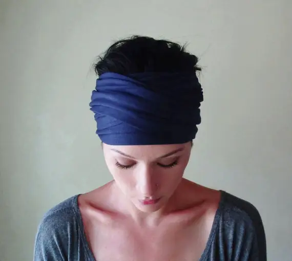 Purple Yoga Headscarf with Adjustable Strap - Image 13
