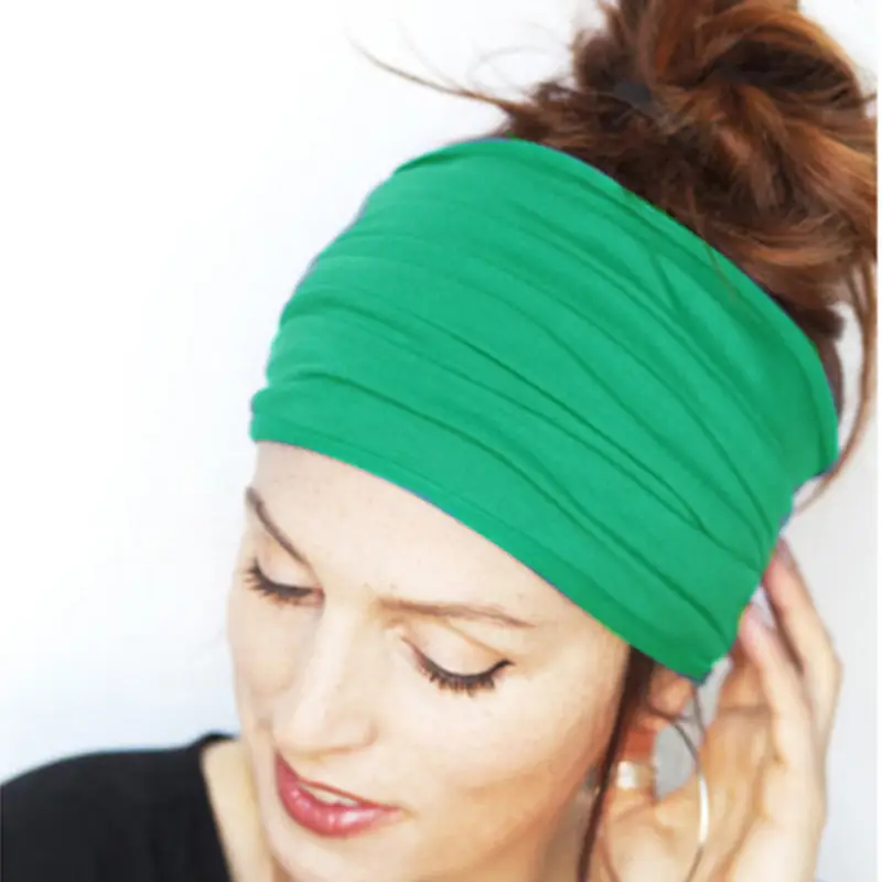 Purple Yoga Headscarf with Adjustable Strap - Image 2