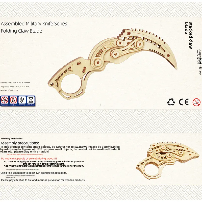 Wooden 3D Ak47 Rifle Toy for Boys - Image 2