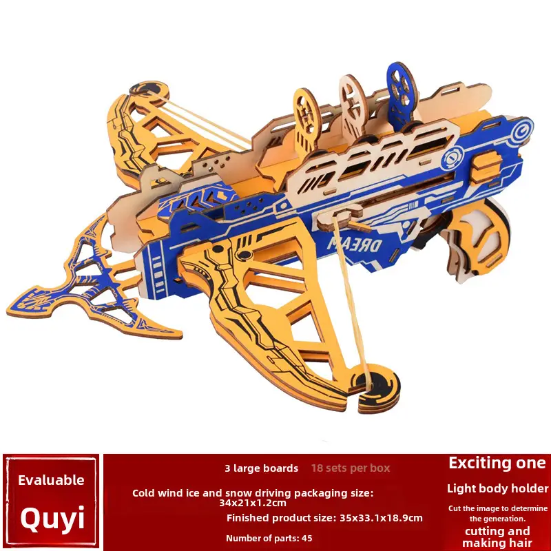 Wooden 3D Ak47 Rifle Toy for Boys - Image 25