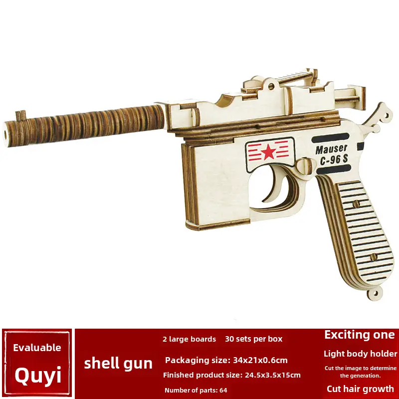 Wooden 3D Ak47 Rifle Toy for Boys - Image 8