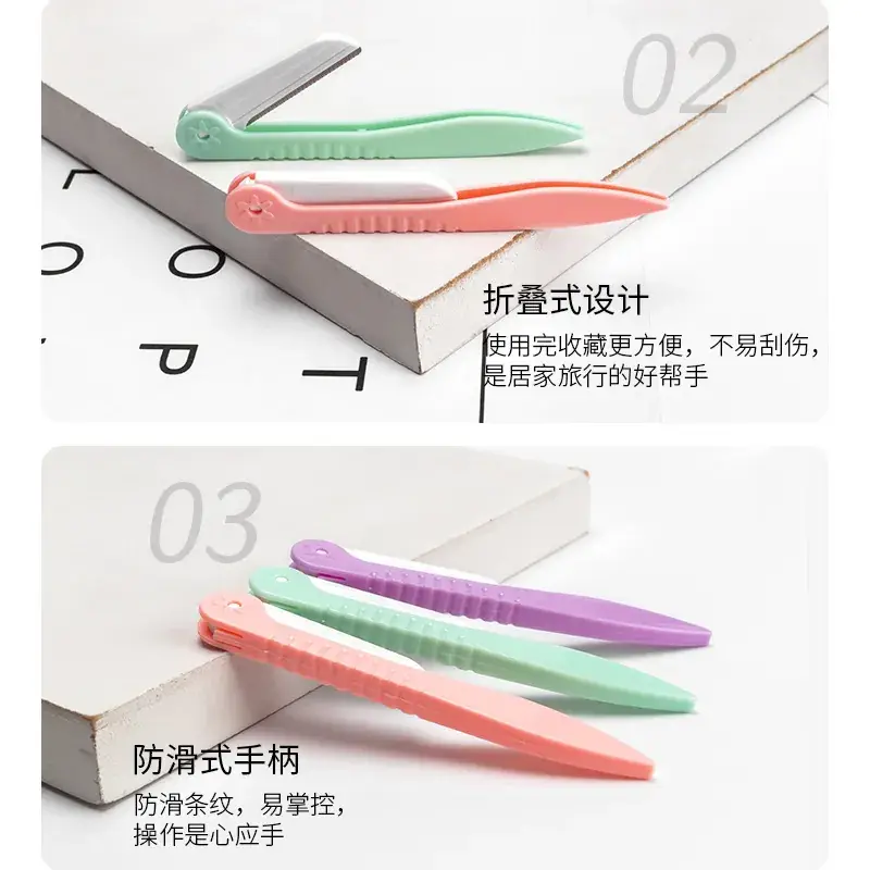 Portable Folding Eyebrow Razor Stainless Steel 360° - Image 3