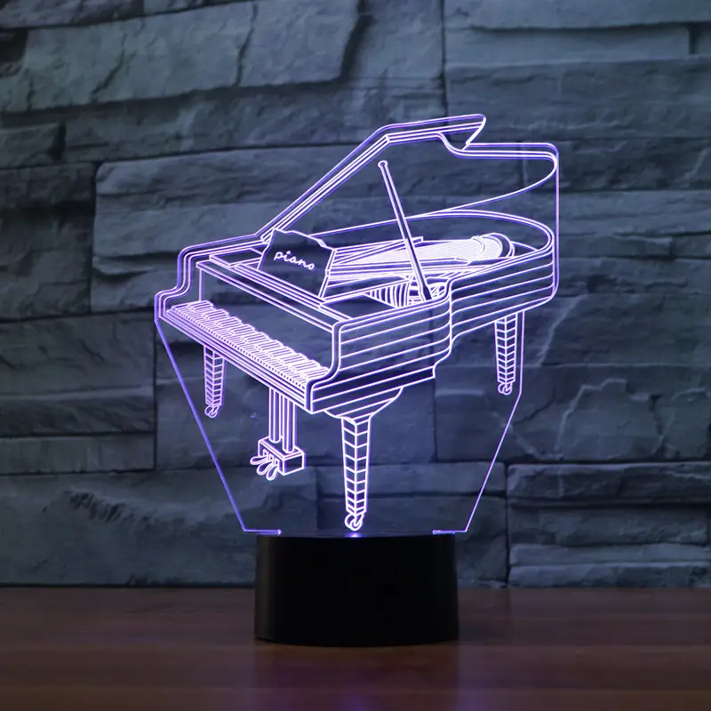 3D Touch-Controlled LED Decorative Lamp White Base - Image 13