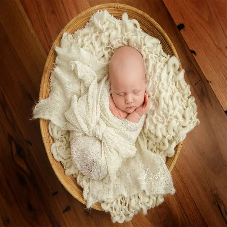 Newborn Baby Photo Blanket Pink Soft Cloth