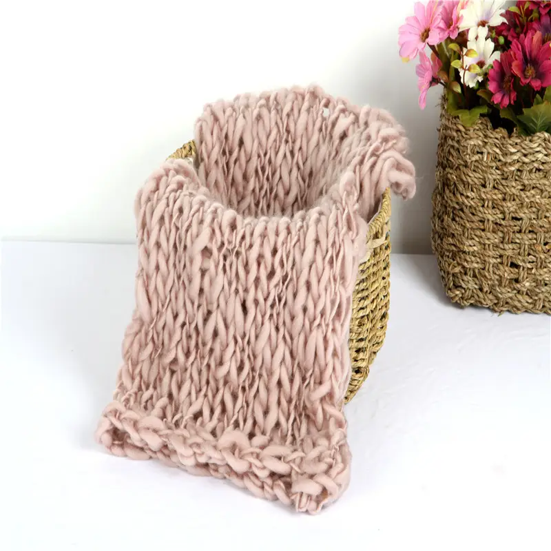 Newborn Baby Photo Blanket Pink Soft Cloth
