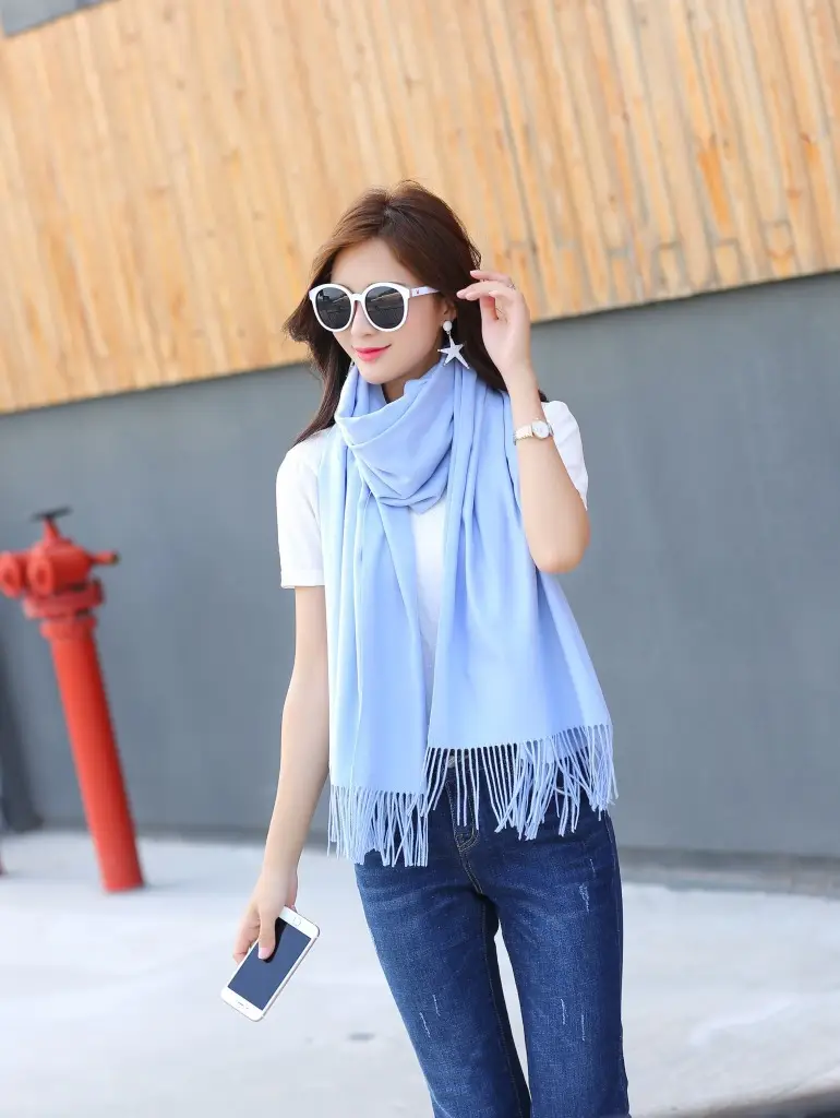 Big Red Imitation Cashmere Scarf for Women — feature 15
