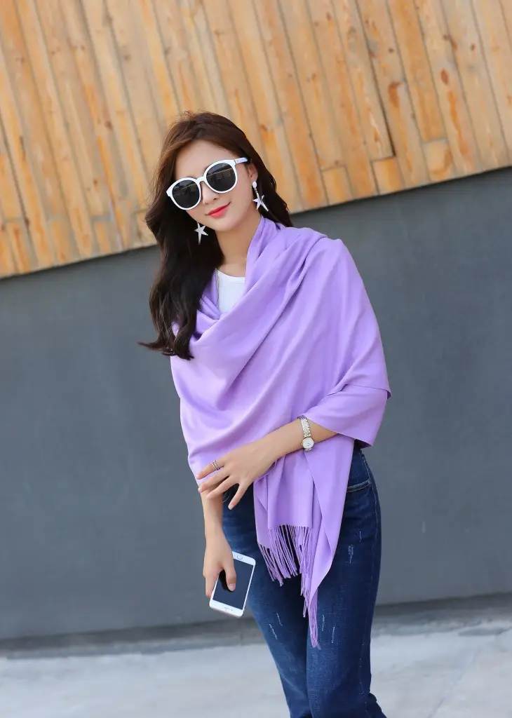 Big Red Imitation Cashmere Scarf for Women — feature 19