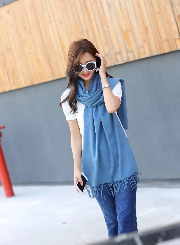 Big Red Imitation Cashmere Scarf for Women — feature 20