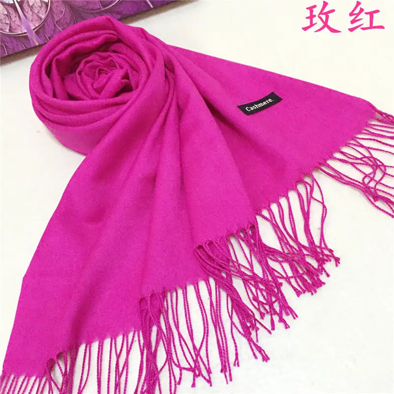 Big Red Imitation Cashmere Scarf for Women - Image 4