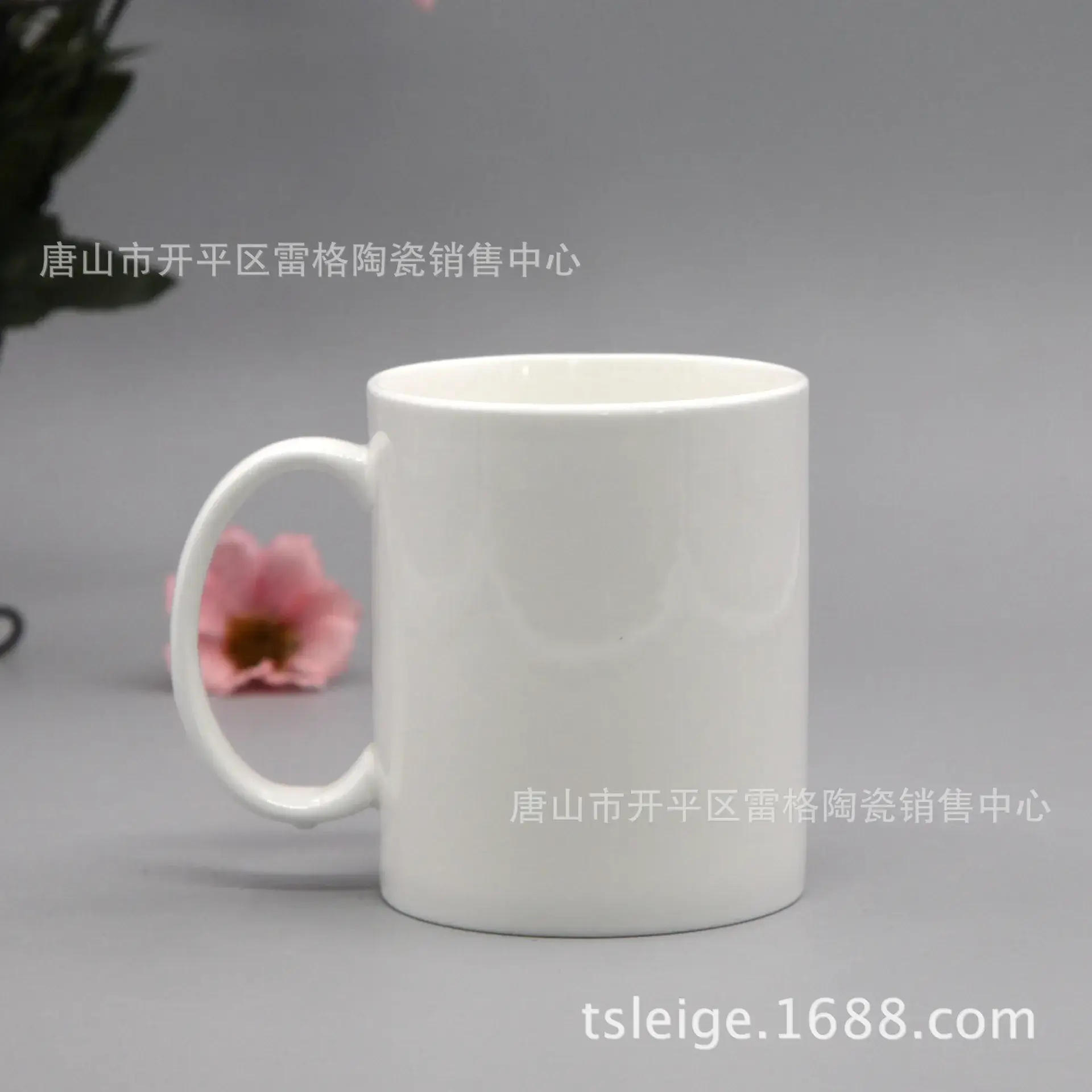 White Porcelain Straight Body Mug for Breakfast & Water - Image 2