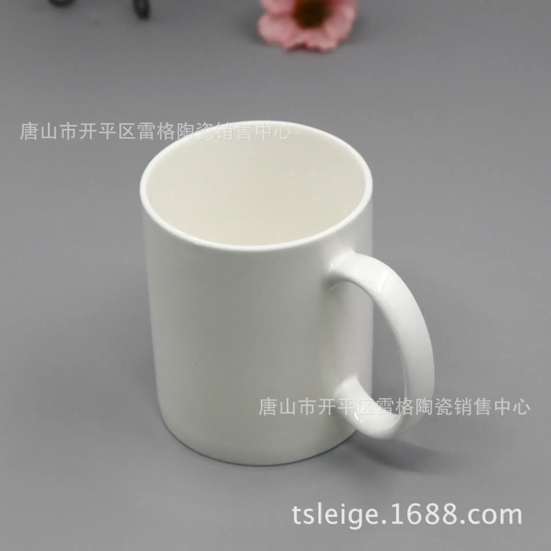 White Porcelain Straight Body Mug for Breakfast & Water - Image 3