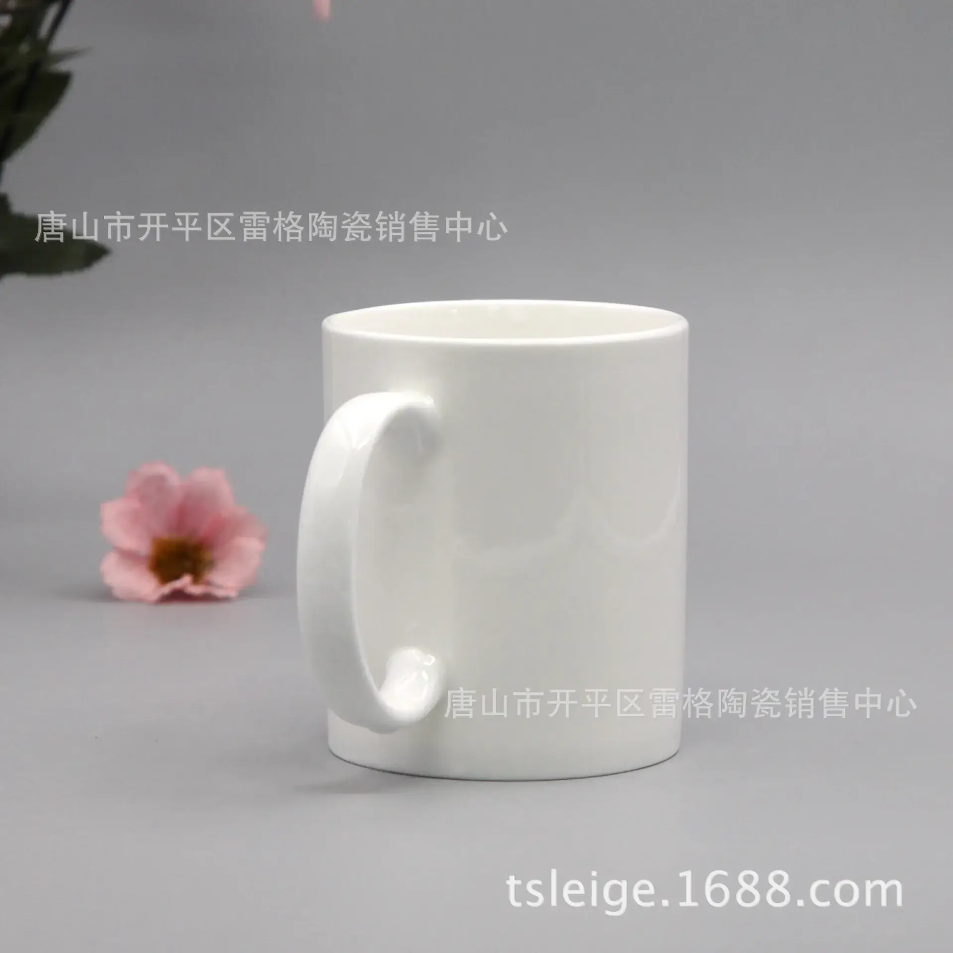 White Porcelain Straight Body Mug for Breakfast & Water - Image 4