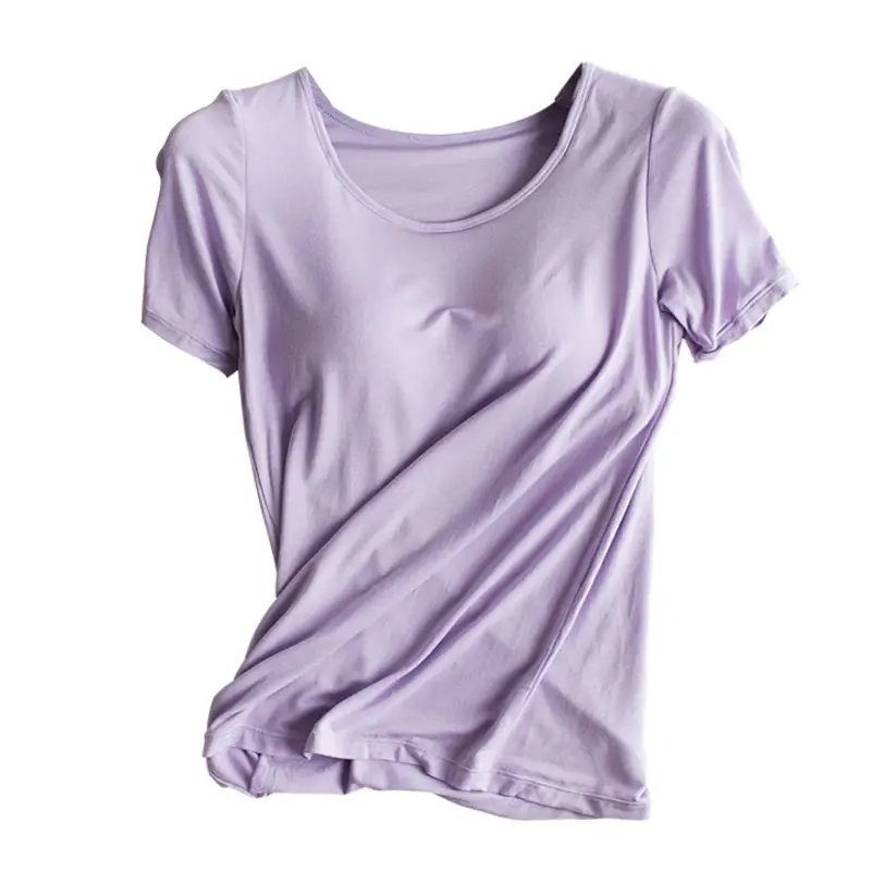 Women's Cream Non-Steel Ring Camisole Bra Cup with Chest Pad - Image 3