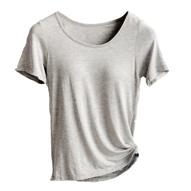 Women's Cream Non-Steel Ring Camisole Bra Cup with Chest Pad - Image 4