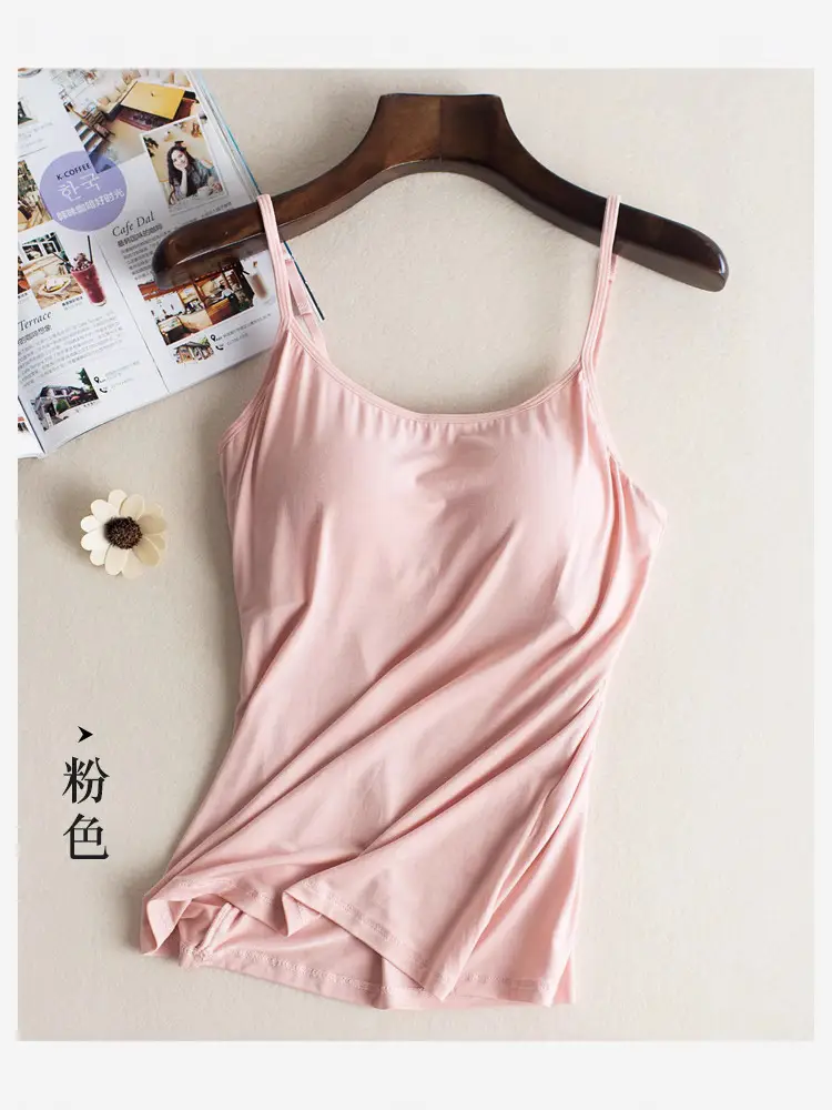 Women's Pink Camisole with Chest Pad & Back Support - Image 12