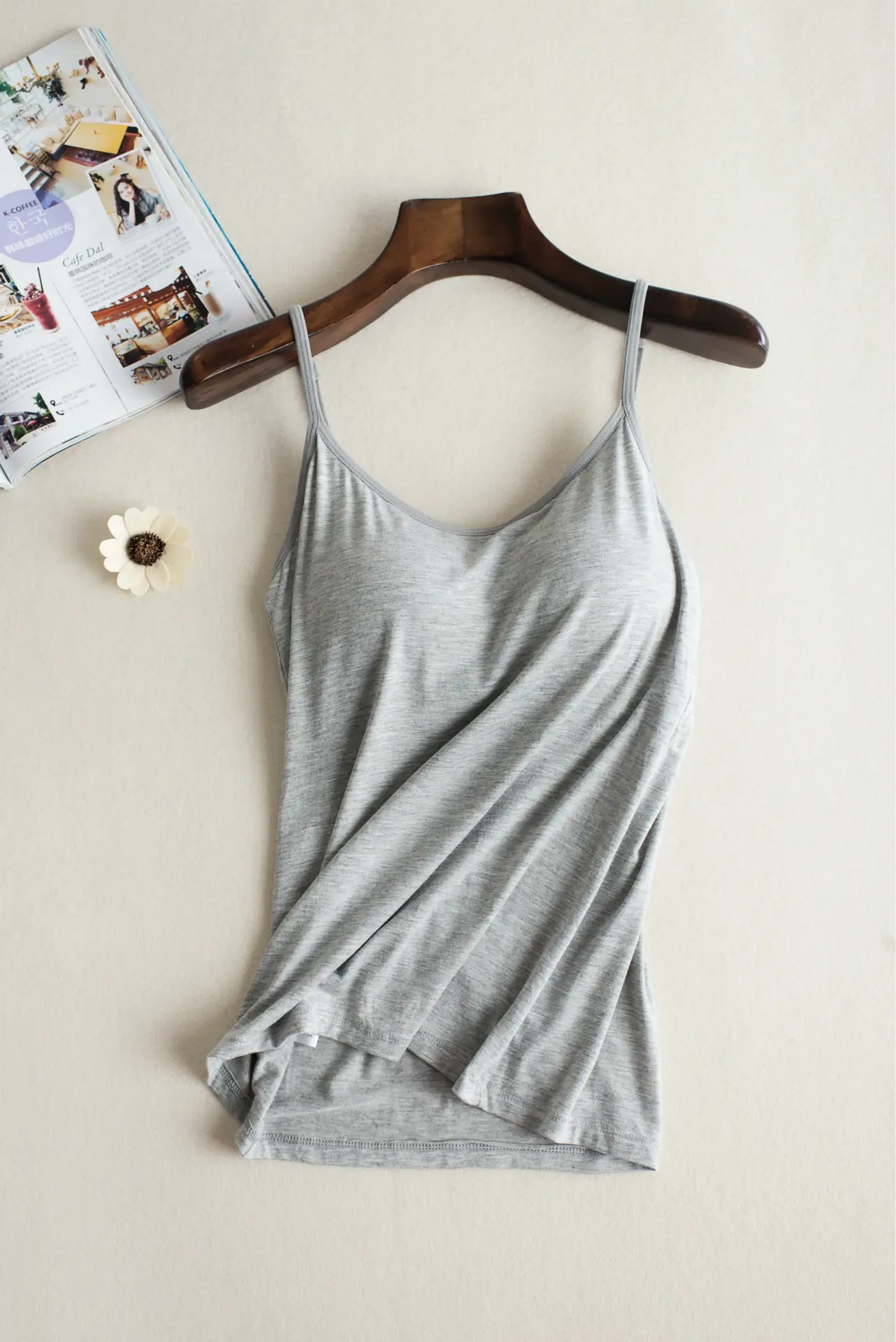 Women's Pink Camisole with Chest Pad & Back Support - Image 4