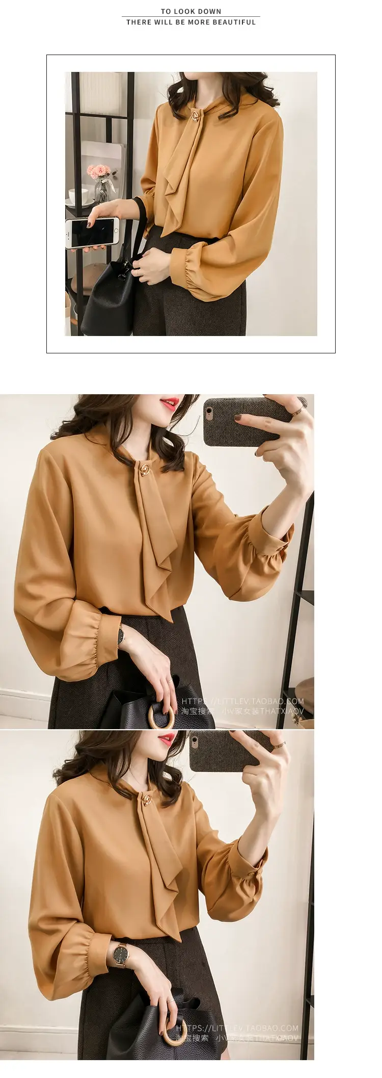 2026 Women's Chiffon Blouse with Loose Lantern Sleeve — feature 10