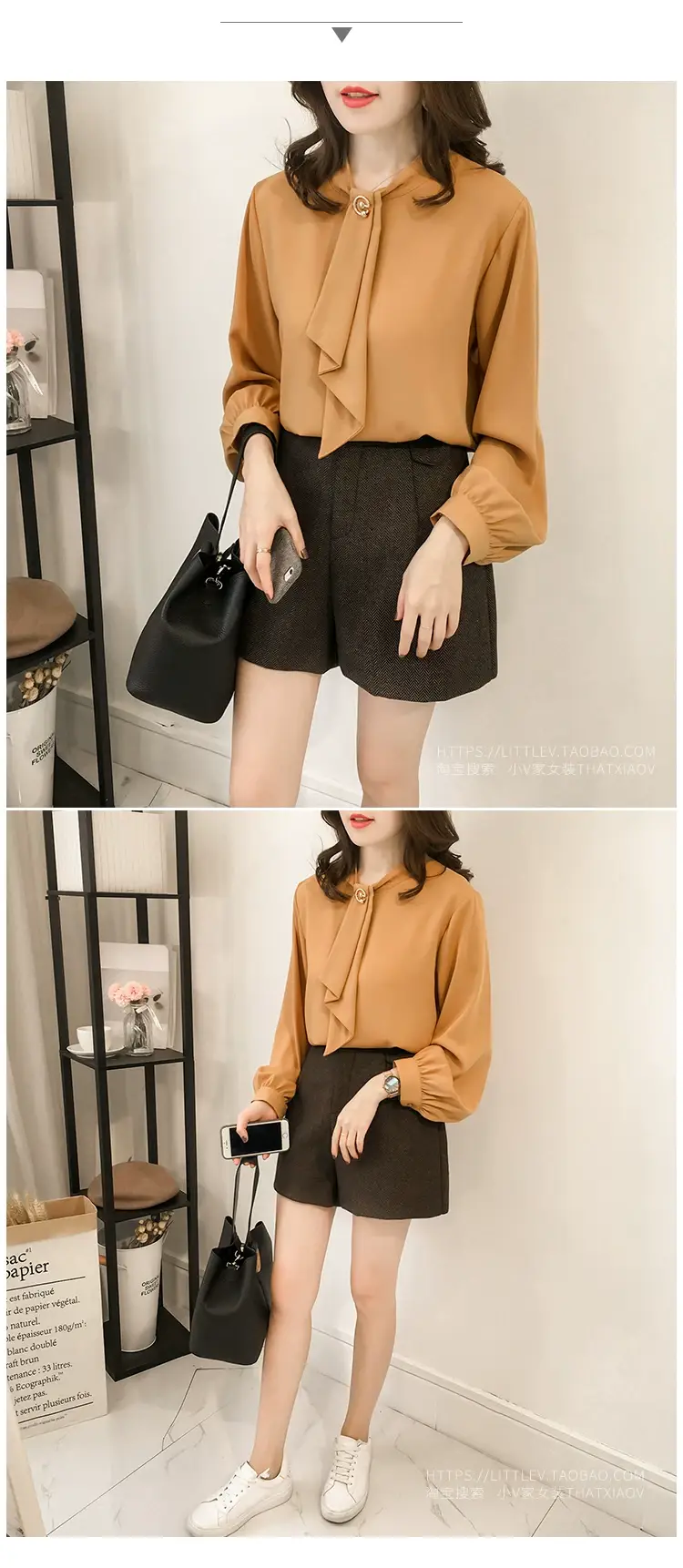 2026 Women's Chiffon Blouse with Loose Lantern Sleeve — feature 11
