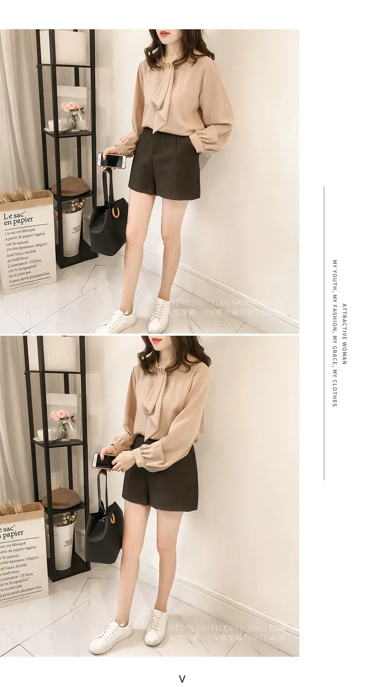 2026 Women's Chiffon Blouse with Loose Lantern Sleeve — feature 15