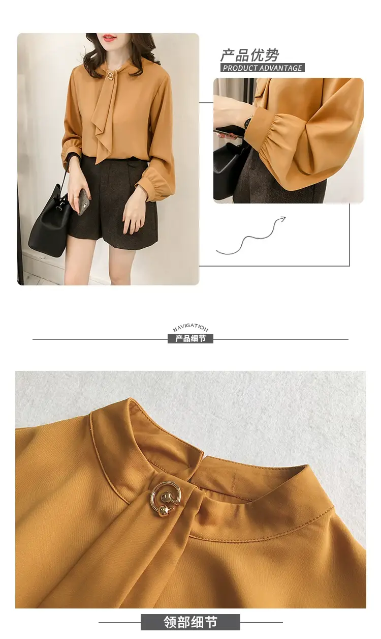 2026 Women's Chiffon Blouse with Loose Lantern Sleeve — feature 3