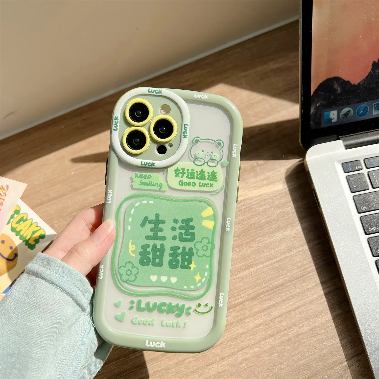 Cute Cartoon Smiley iPhone Case 16" Full Cover - Image 4