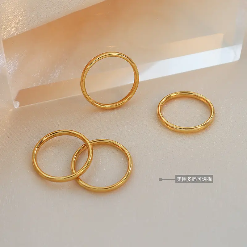Titanium Steel Rose Gold Ring A009 - Image 5