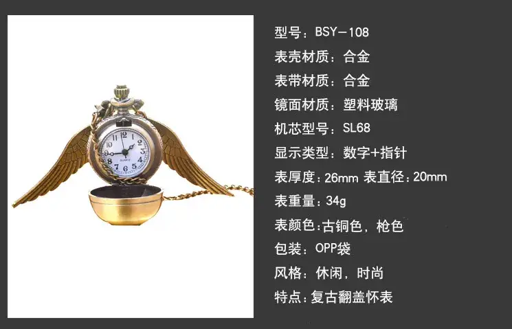 Harris Wing Pocket Watch with Wings Pendant — feature 21