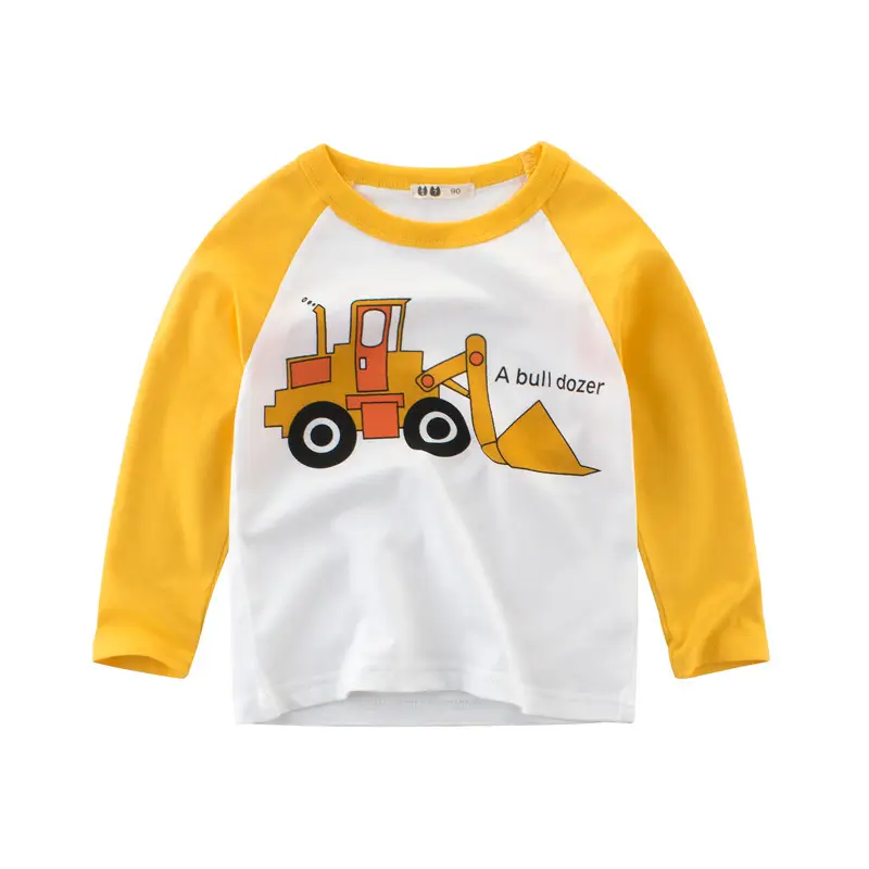 Kids Korean Long Sleeve T-Shirt Blue Grey - Image 6