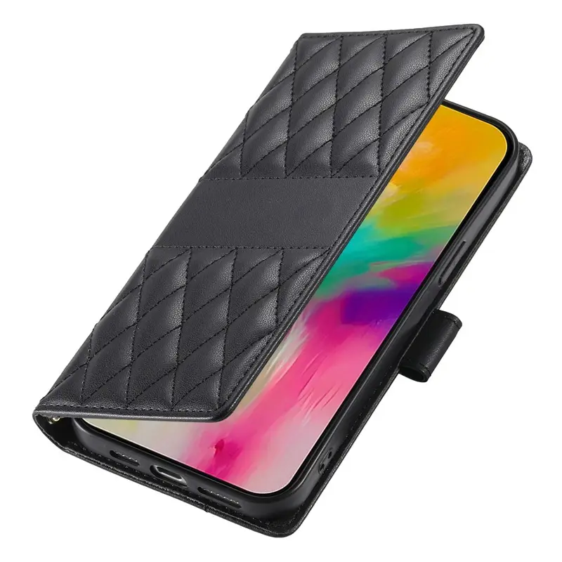 Black Quilted Phone Case for iPhone 17 - Image 11