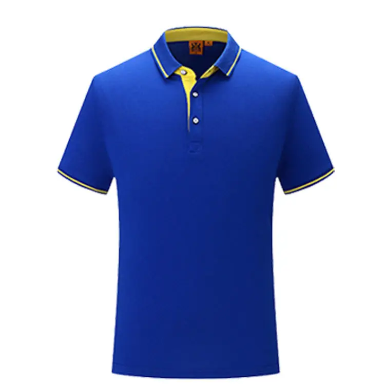 Yellow Polyester Cotton Polo Shirt with Print - Image 6