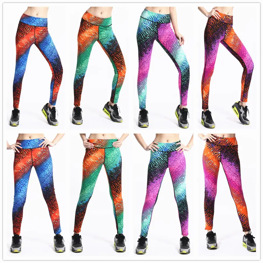 Women's Gradient Snake Print Yoga Pants Quick-Drying Sports Leggings - Image 5