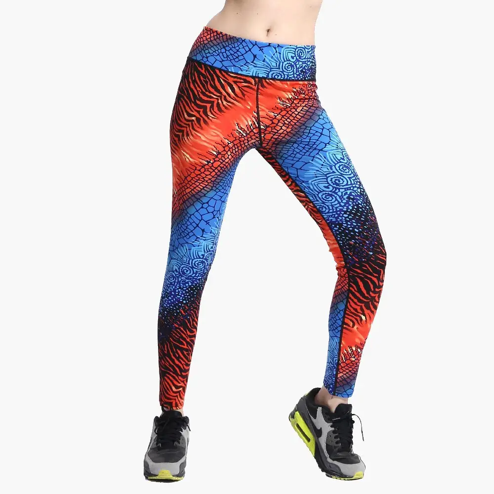 Women's Gradient Snake Print Yoga Pants Quick-Drying Sports Leggings - Image 9