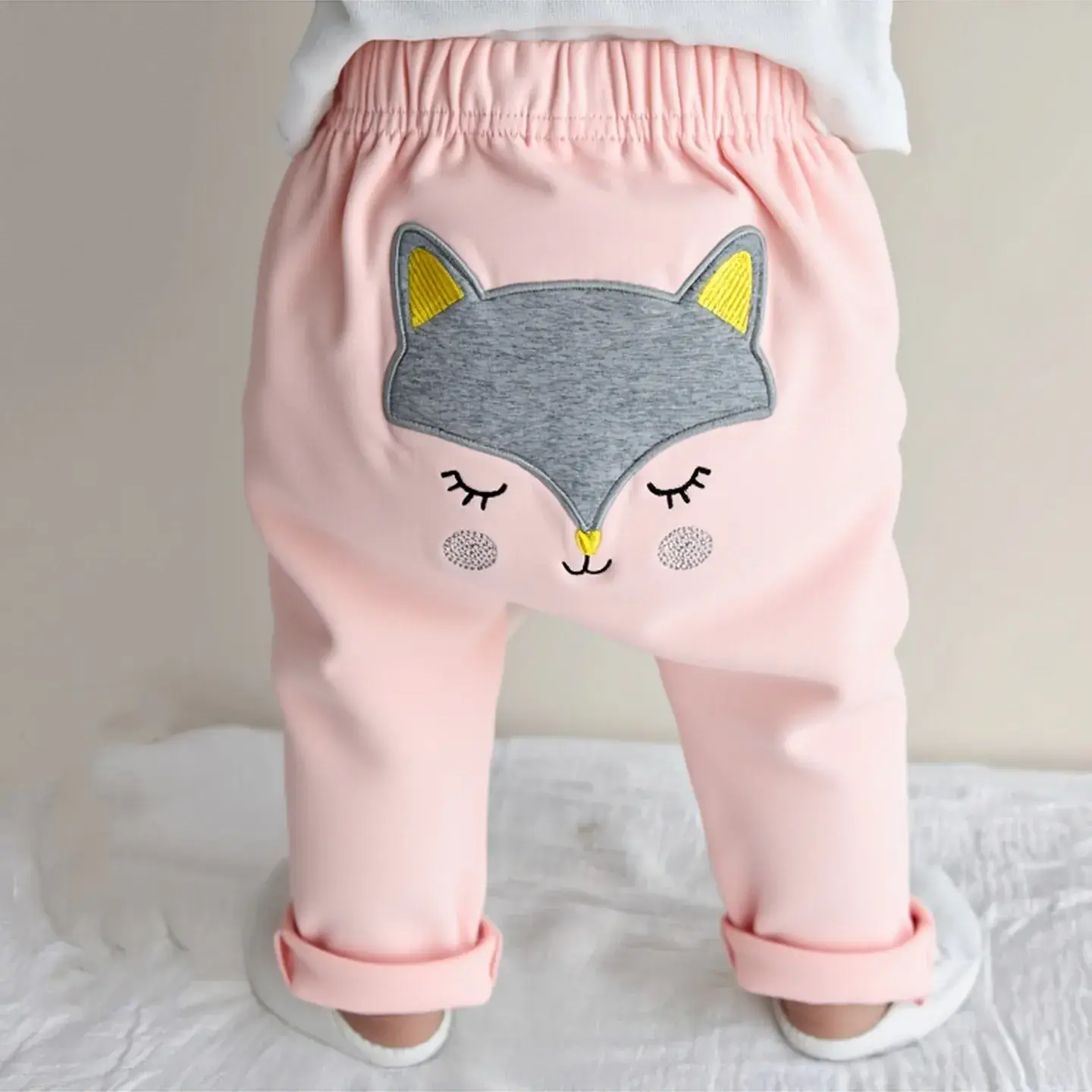 2025 Korean Style Open-Crotch Pants for Baby Girls 0-3Y - Image 2