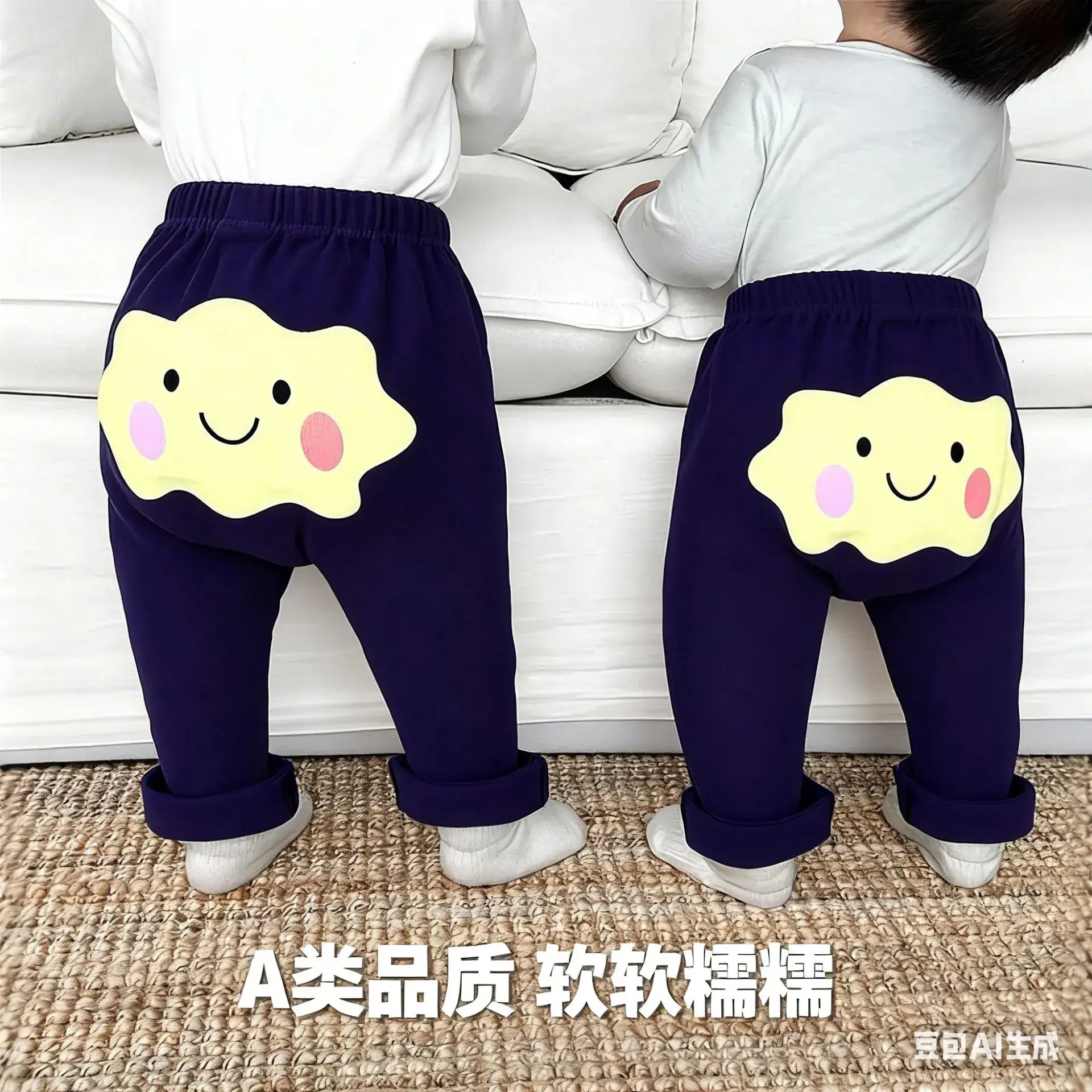 2025 Korean Style Open-Crotch Pants for Baby Girls 0-3Y - Image 6