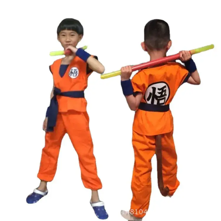 Halloween Dragon Ball Monkey King Kids Orange Suit - Image 2