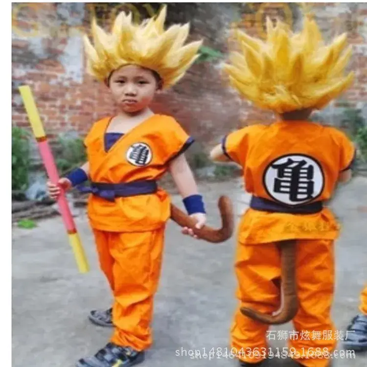 Halloween Dragon Ball Monkey King Kids Orange Suit - Image 3