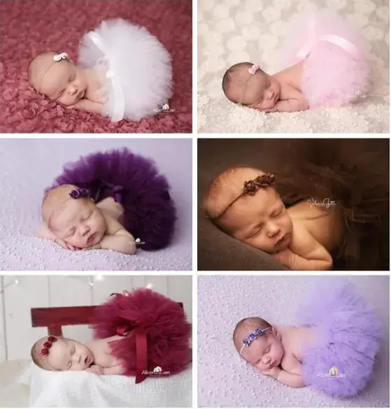 Newborn Pettiskirt Baby Rabbit Skirt Blue Studio Photography - Image 2