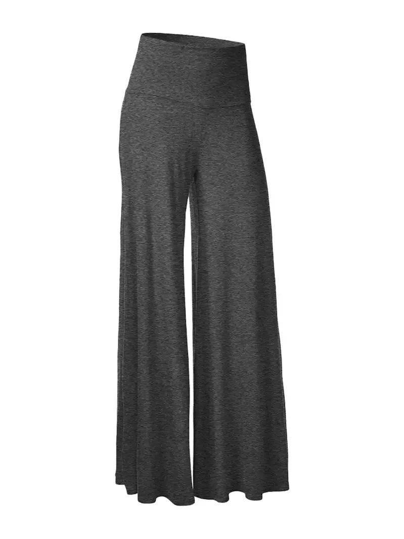 White Wide Leg High Waist Pants for Women - Image 13