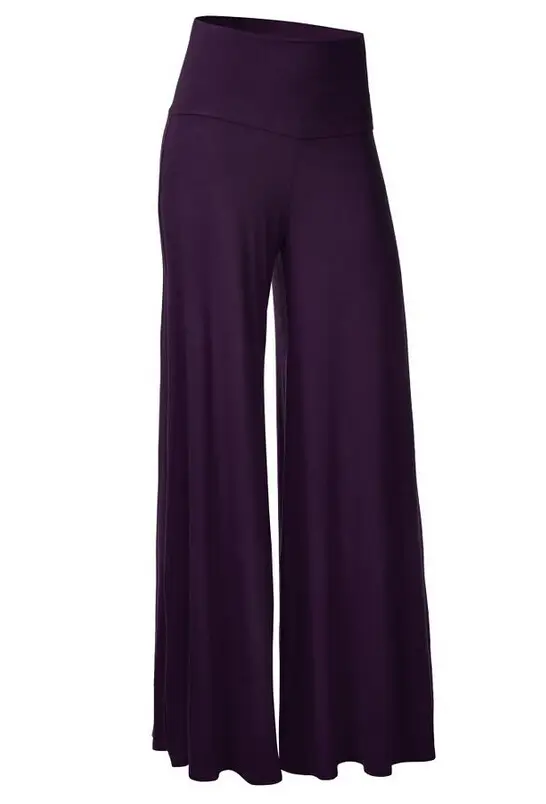 White Wide Leg High Waist Pants for Women - Image 4