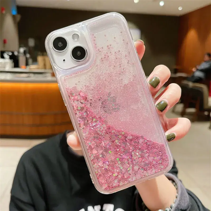 Glitter Liquid Protective iPhone 16 Case Silicone Anti-Fall - Image 2