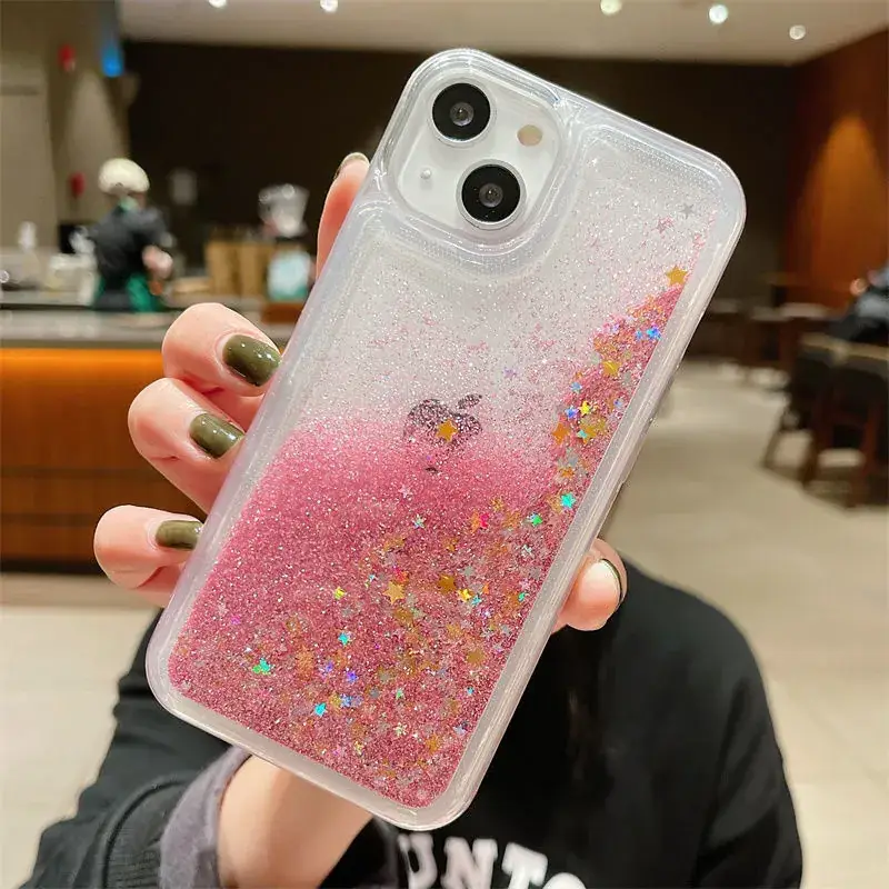 Glitter Liquid Protective iPhone 16 Case Silicone Anti-Fall - Image 4