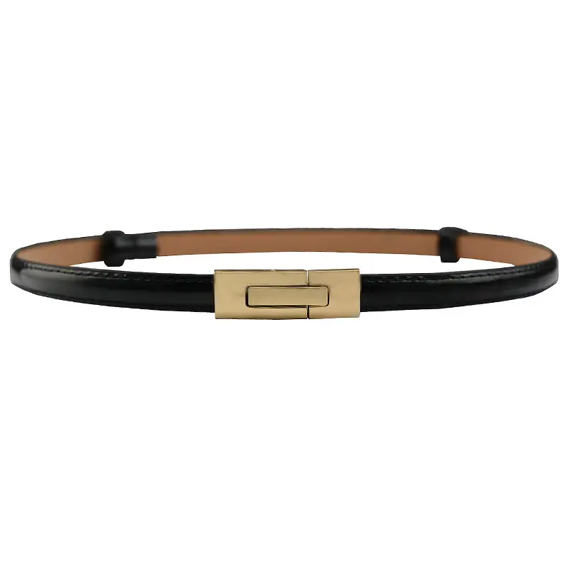 Korean Belt Women's Pink Gold Buckle Long Waist Chain - Image 7