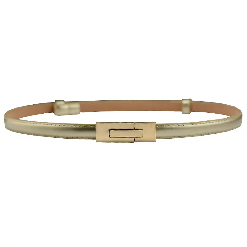 Korean Belt Women's Pink Gold Buckle Long Waist Chain - Image 8