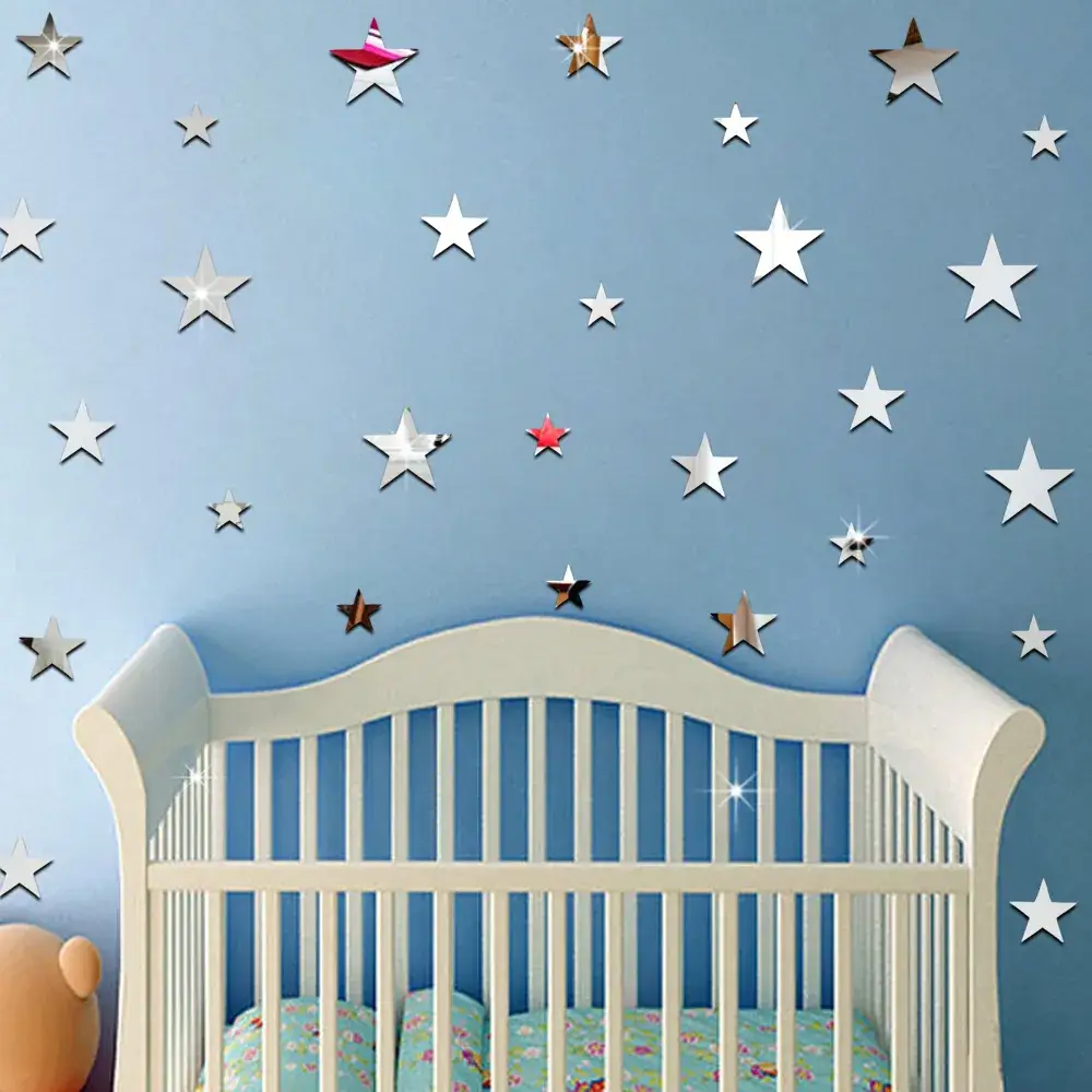 Removable Star Wall Stickers for Baby Room Blue Decor — feature 27